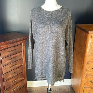 Talbots Dark Gray Sweater Dress/Tunic Size Large Petite